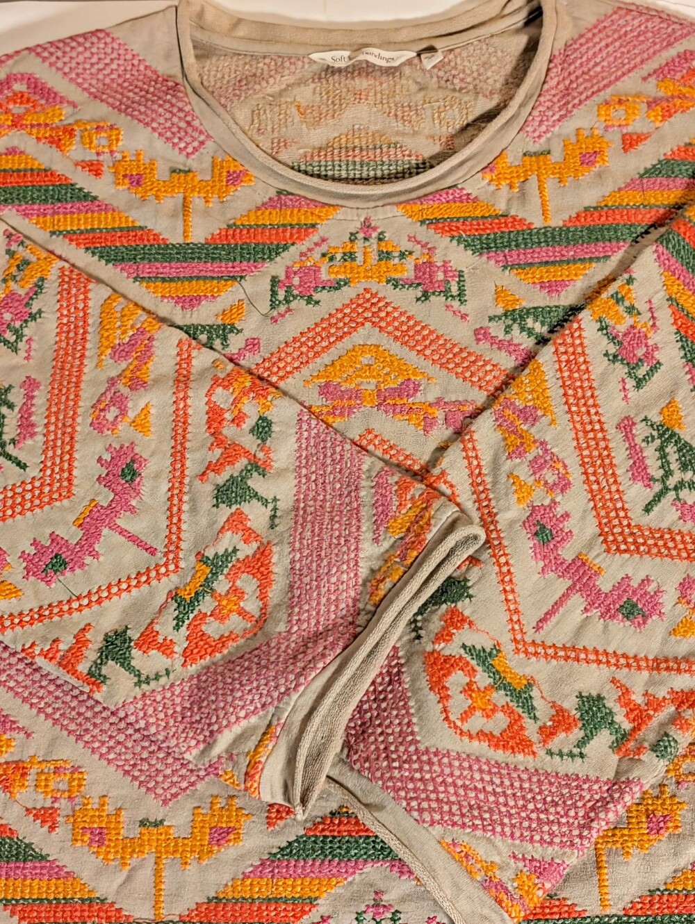 Soft Surroundings Embroidered Top XL